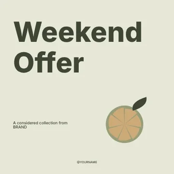 Weekend Offer · Typographic social media post template