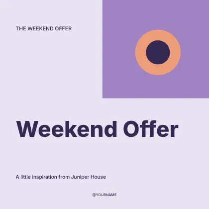 Weekend Offer · Modern social media post template