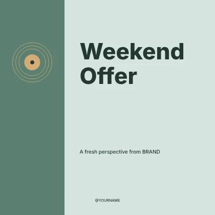 Weekend Offer · Column social media post template