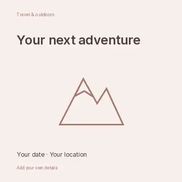 Your Next Adventure · Frame 2 social media post template
