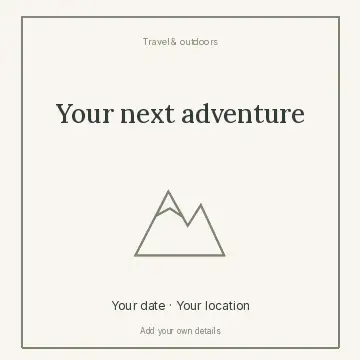 Your Next Adventure · Signal 3 social media post template