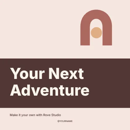 Your Next Adventure · Stencil social media post template