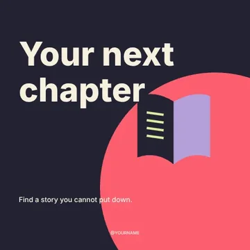 Your next chapter · Bold social media post template