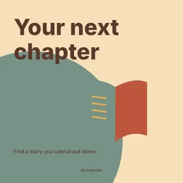 Your next chapter · Retro social media post template