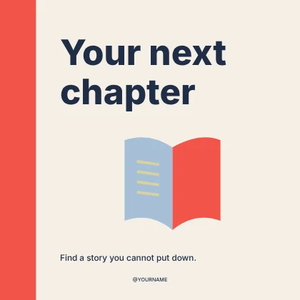 Your next chapter · Swiss social media post template