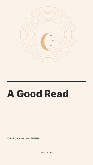 A Good Read · Contour instagram story template