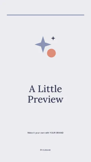 A Little Preview · Classic instagram story template