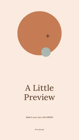 A Little Preview · Medallion instagram story template
