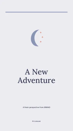 A New Adventure · Classic instagram story template