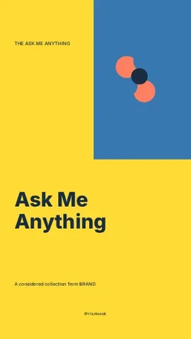 Ask Me Anything · Modern instagram story template