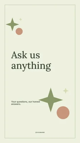 Ask us anything · Botanical instagram story template