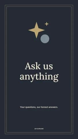 Ask us anything · Elegant instagram story template