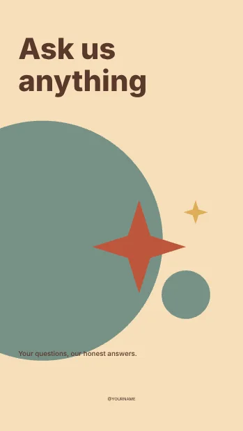 Ask us anything · Retro instagram story template