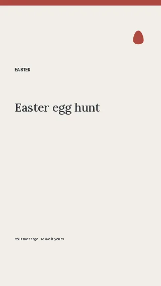Easter egg hunt · Corner accent instagram story template