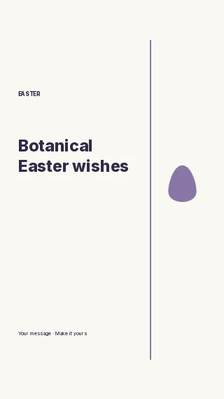 Botanical Easter wishes · Geometric columns instagram story template