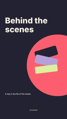 Behind the scenes · Bold instagram story template