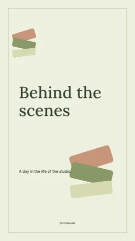 Behind the scenes · Botanical instagram story template