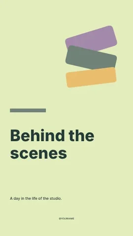 Behind the scenes · Geometric instagram story template