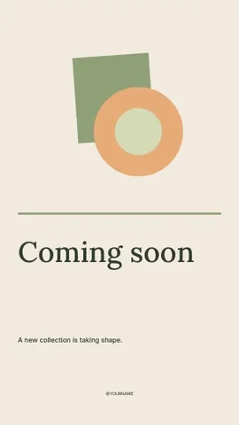 Coming soon · Editorial instagram story template
