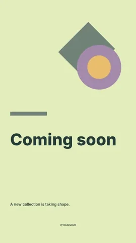 Coming soon · Geometric instagram story template