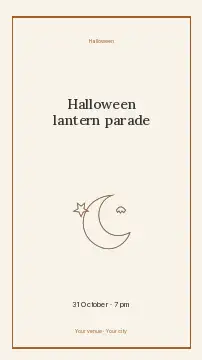 Halloween lantern parade instagram story template