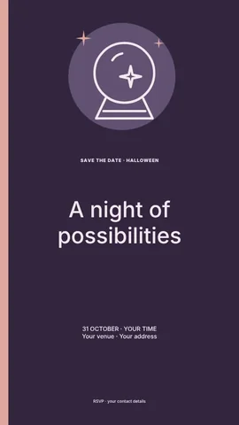 Halloween mystic evening instagram story template