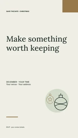 Christmas ornament workshop instagram story template