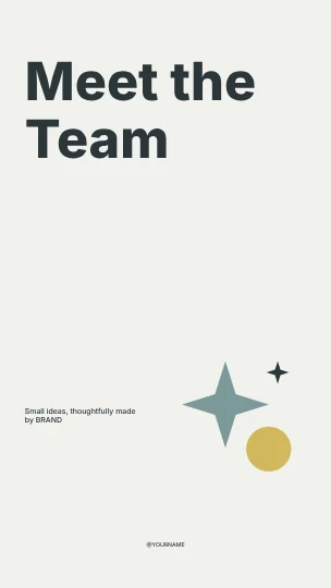 Meet the Team · Typographic instagram story template