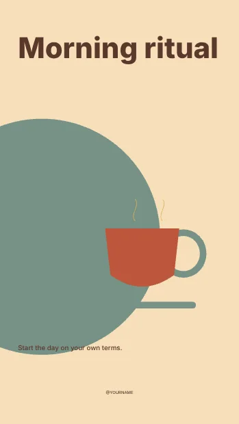Morning ritual · Retro instagram story template