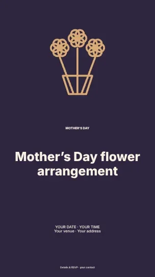 Mother’s Day flower arrangement · Gallery instagram story template