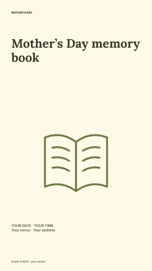 Mother’s Day memory book · Split instagram story template