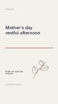 Mother’s Day restful afternoon · Columns instagram story template