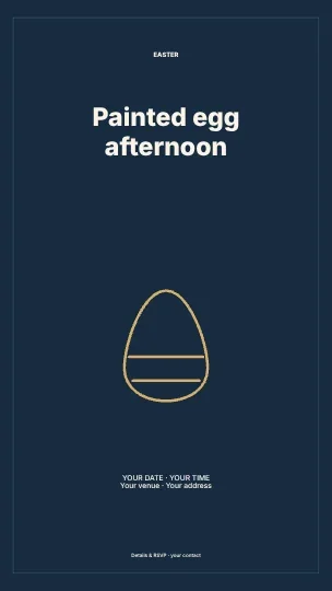 Painted egg afternoon · Framed instagram story template