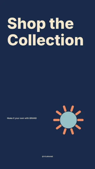 Shop the Collection · Typographic 2 instagram story template