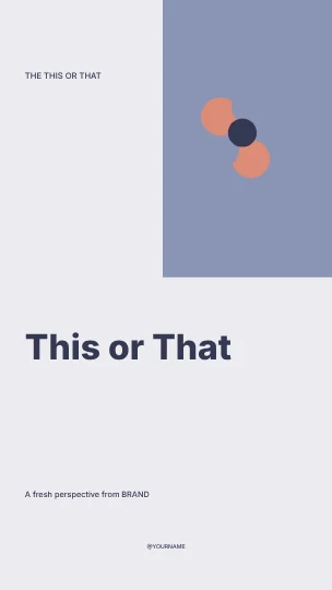 This or That · Modern instagram story template
