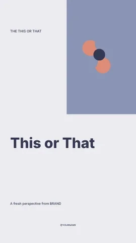 This or That · Modern instagram story template