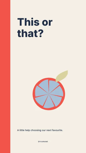 This or that? · Swiss instagram story template