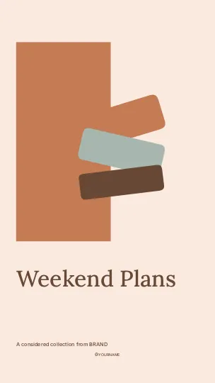 Weekend Plans · Studio instagram story template