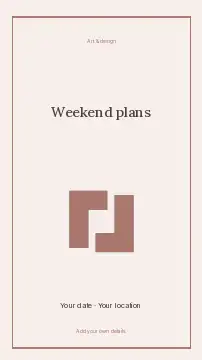 Weekend Plans · Terrace instagram story template