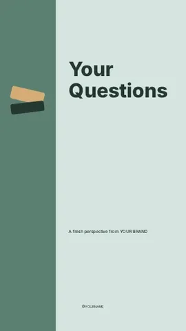 Your Questions · Typography & ornament instagram story template