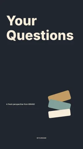 Your Questions · Typographic instagram story template