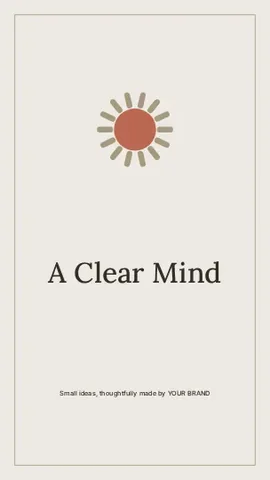A Clear Mind · Original line artwork phone wallpaper template