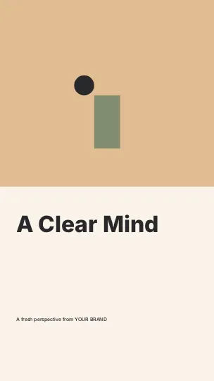 A Clear Mind · Duotone phone wallpaper template