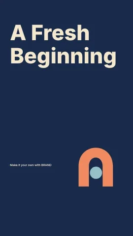 A Fresh Beginning · Typographic phone wallpaper template