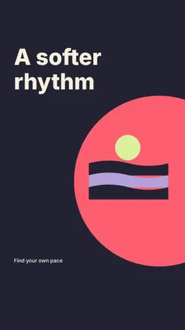 A softer rhythm · Bold phone wallpaper template