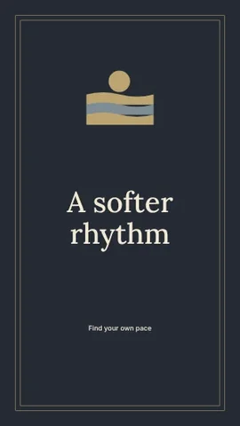 A softer rhythm · Elegant phone wallpaper template
