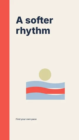 A softer rhythm · Swiss phone wallpaper template