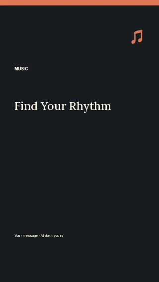 Find Your Rhythm · Corner accent phone wallpaper template