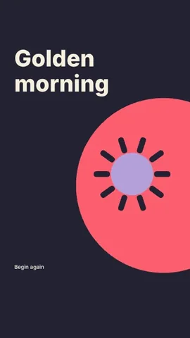 Golden morning · Bold phone wallpaper template