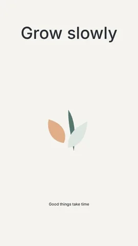 Grow slowly · Minimal phone wallpaper template